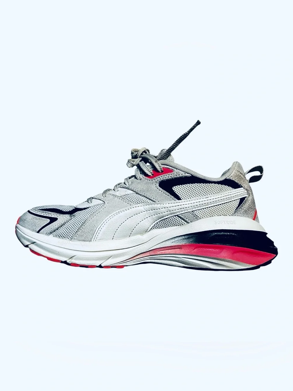 Puma Women's Hypnotic LS Vapor, Gray, black and Pink Athletic Sneaker